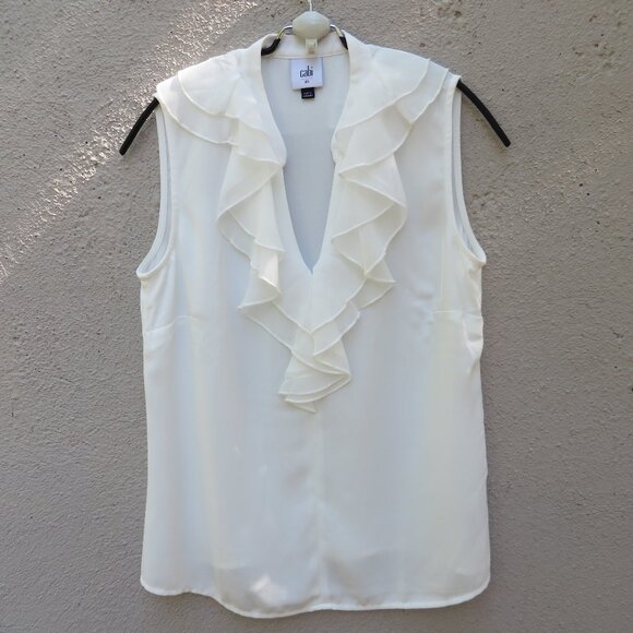 CAbi Tops - CAbi white portrait blouse